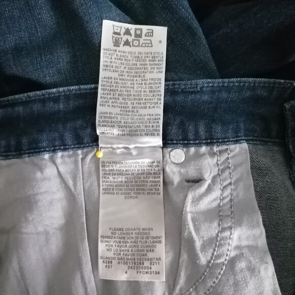 Levi's Womens Denim Blue Slight Cute Classic Straight Leg Jeans Size 16/33 - Picture 7 of 8